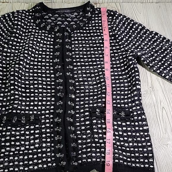 White House Black Market Embellished Sweater Jacket Womens Size XS - Picture 6 of 9